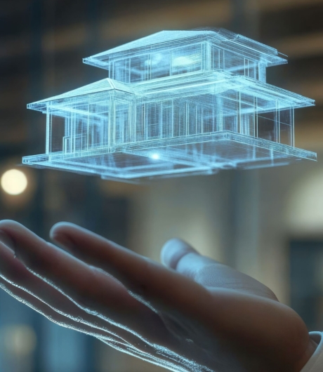 closeup-3d-hologram-bungalow-house (1) (1)